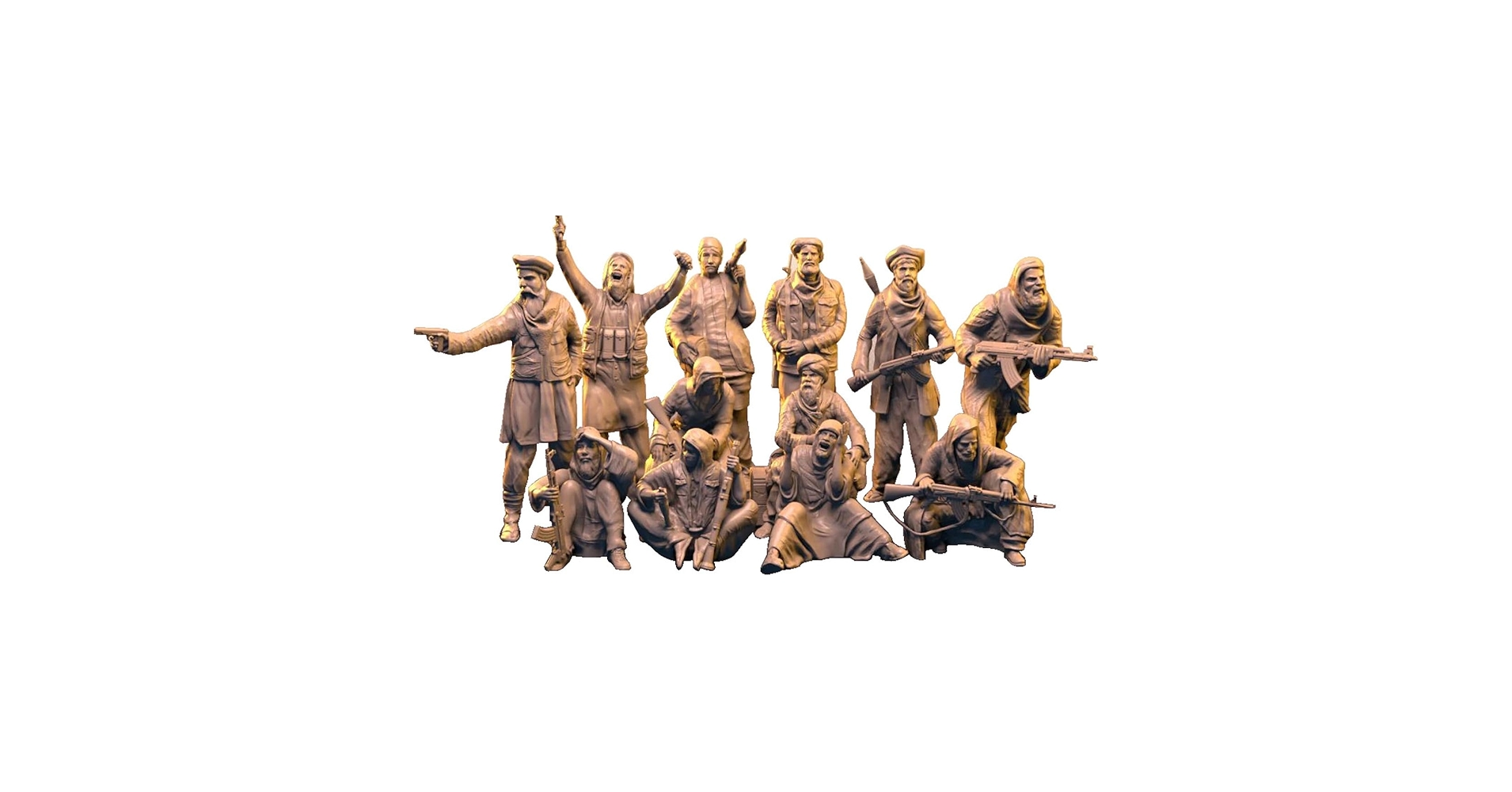 Amazon | IDAPテクノロジー 1/48 タリバン兵士 フィギュア 12体