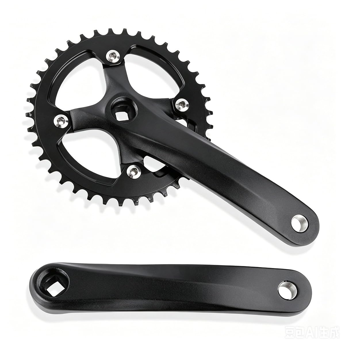 Plateau étroit large VTT mono-vitesse anti-déraillement avec manivelle 170mm