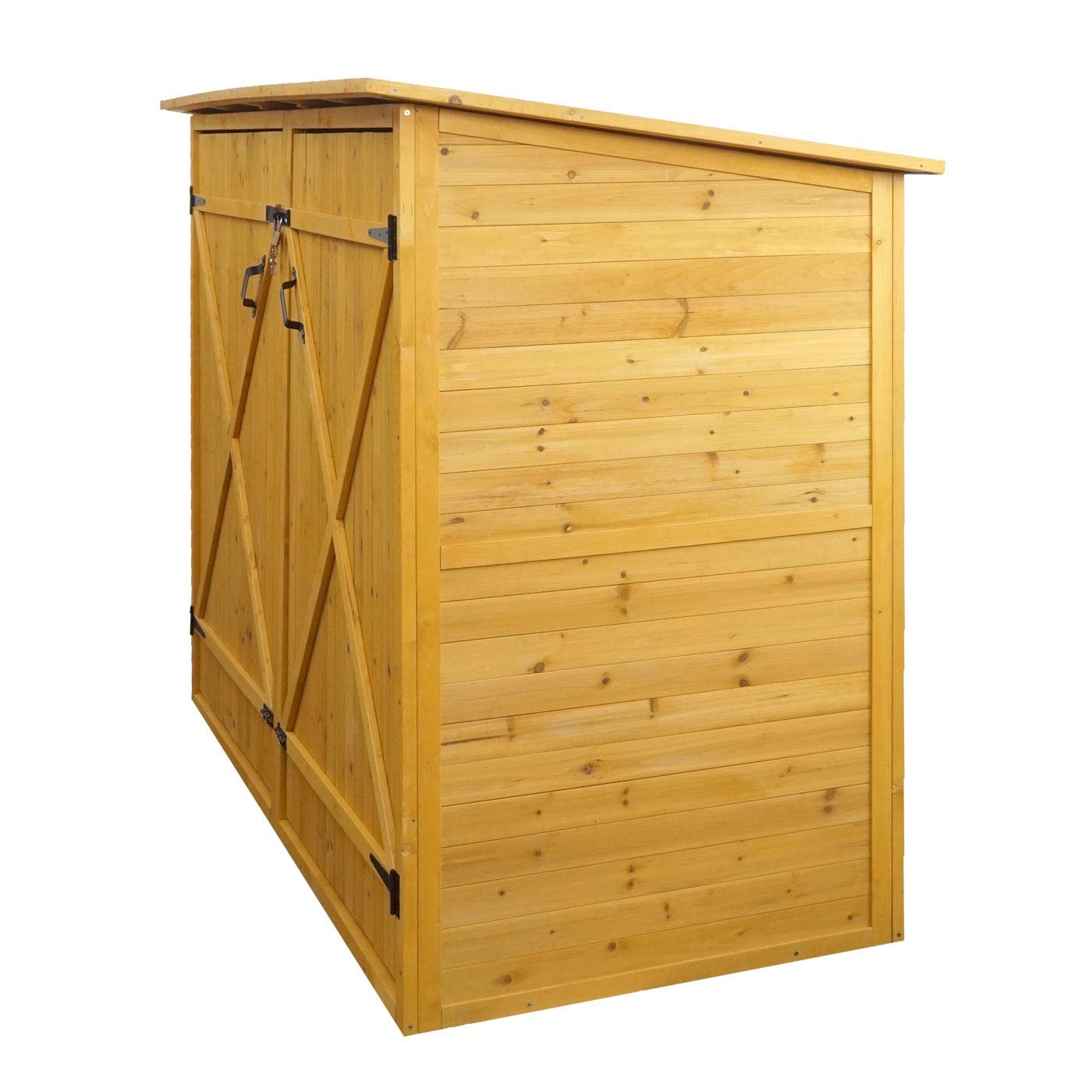 PROREGAL 1er-Fahrradgarage | HxBxT 152x184x98cm | Fahrradbox Geräteschuppen Gerätehaus | Braun | MVG abschließbar