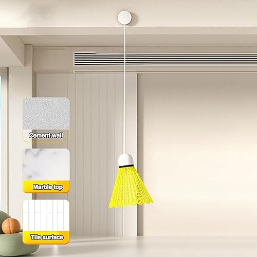 Miniatura 4 de Herramienta de entrenamiento de bádminton, entrenador de práctica personal, raquetas de bádminton, conjunto de práctica de rebote de caña elástica,