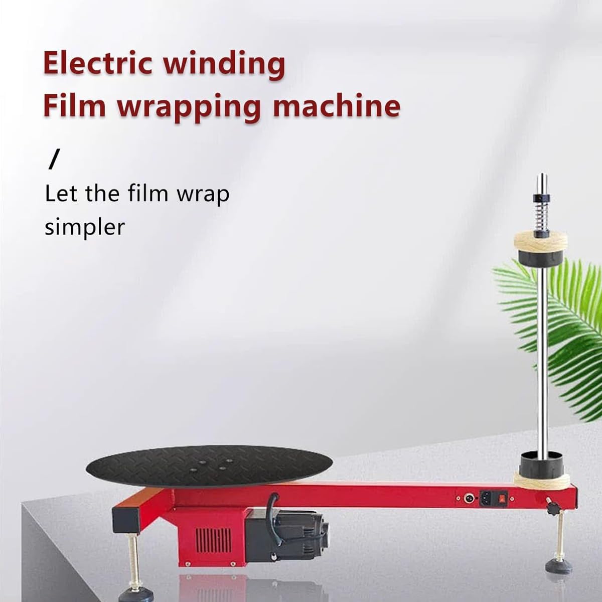 Machine d'emballage de film plat étirable électrique,machine d'emballage de carton table,distributeurs électriques d'emballage palettes table,vitesse 50 tr/min,diamètre la table tournante 40cm(61cm)
