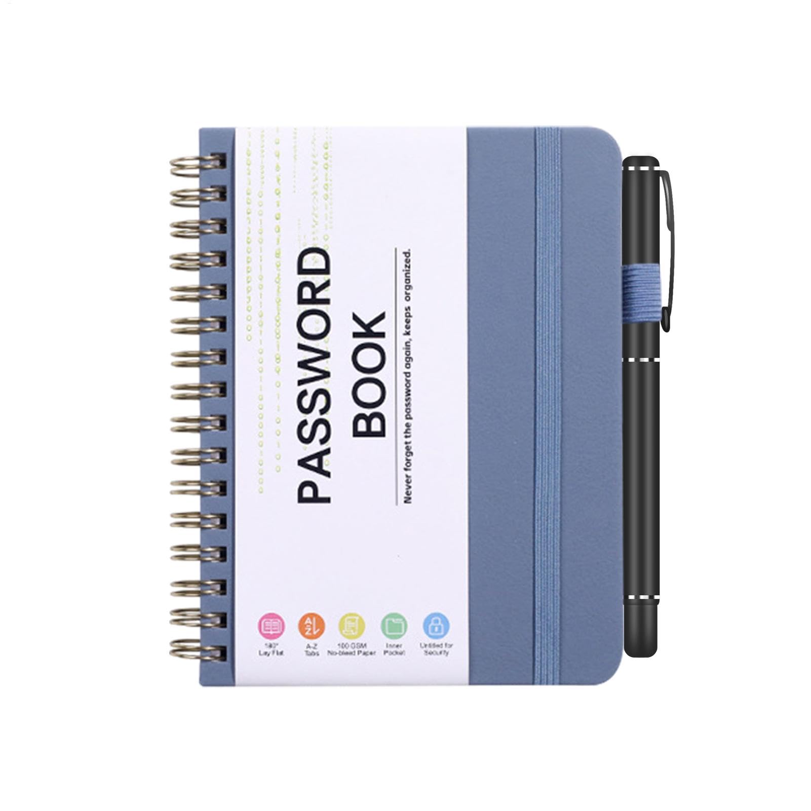 Libreta de contraseñas con pestañas alfabéticas, libros de registro portátiles, libretas de direcciones, organizador de direcciones A6 seguro para organizar direcciones importantes de sitios