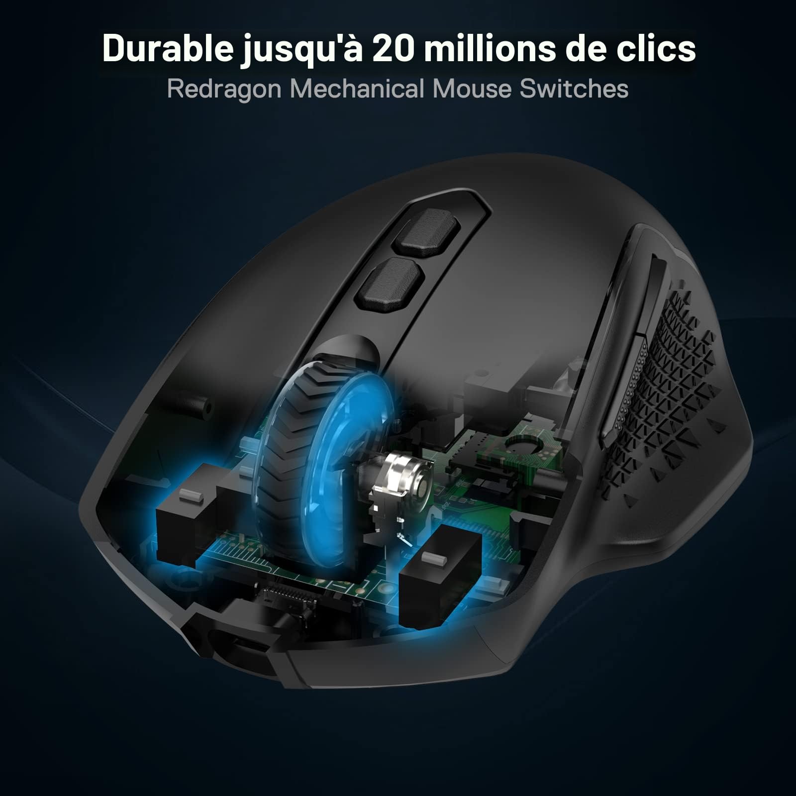 Redragon M810 Pro Souris sans Fil 10000 DPI Tir Rapide 8 Boutons
