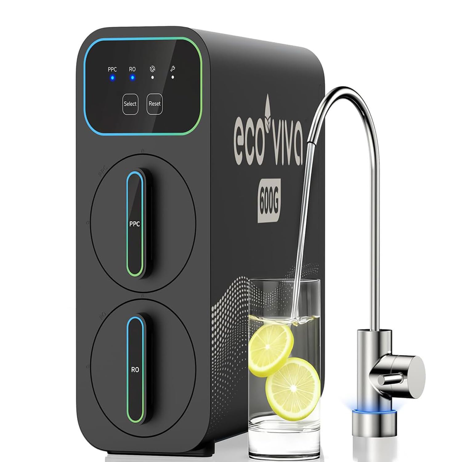 Ecoviva Reverse Osmosis Water Filter Under Sink System - E6 600GPD