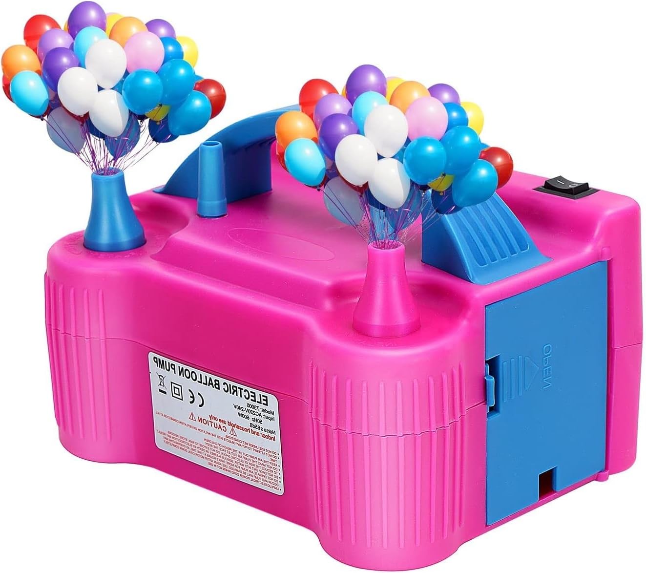 BREEZENEST Electric Balloon Pump 600W 220-240V UK - Portable Balloon Inflator with 300L/min Air Flow, Electric Helium Canister Alternative for Party Balloon Decorations, Birthday & Festival Events