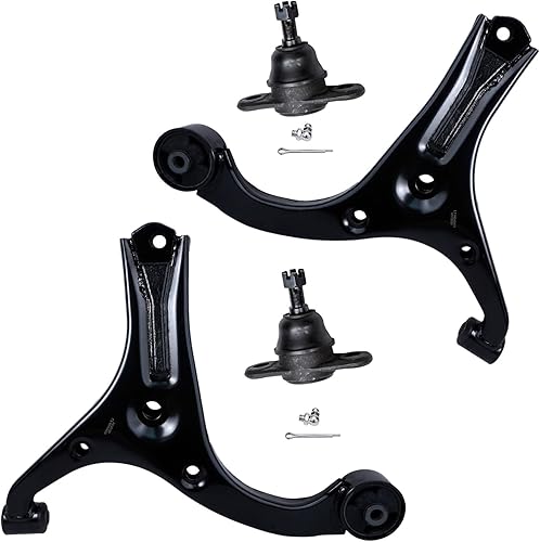 Miniatura 45 de Detroit Axle - Kit de brazos de control frontal RWD para Chrysler 300 Dodge Challenger Charger Magnum, 2 brazos de control superiores 2 rótulas