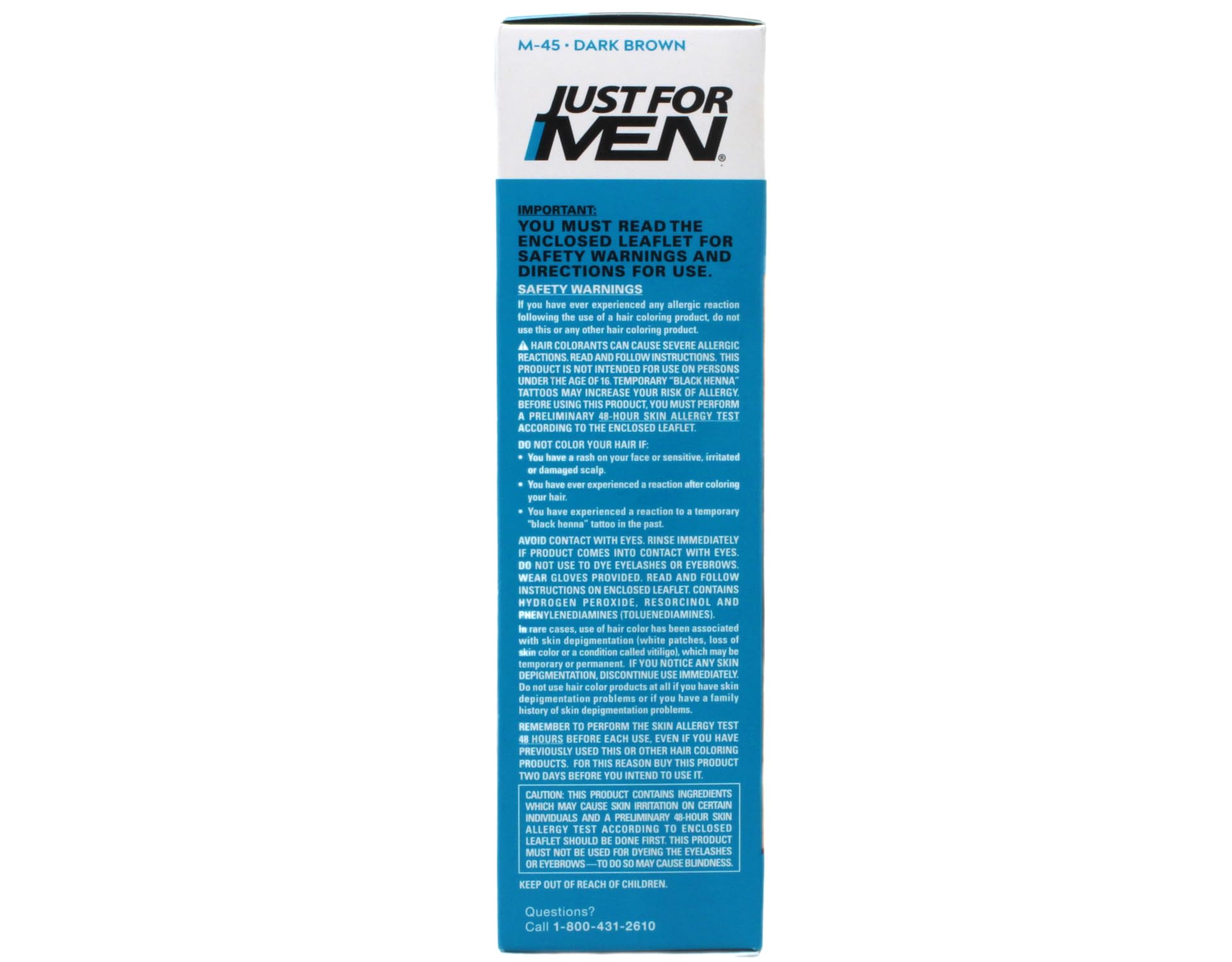 Just For Men Mustache & Beard Brush-In Color Gel M-45 Dark Brown 1 Kit 2