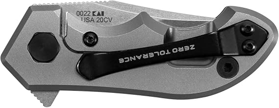 Zero Tolerance and Tim Galyean Pocket Knife; 1.8 Premium CPM 20CV Stainless Steel Blade, Carbon Fiber Front, Stonewashed Titanium Back Handle, Pocket Clip, Made in USA 0022