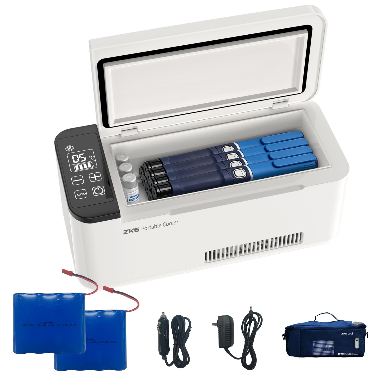 Photo 1 of ZKSCool Portable Insulin Cooler Box - White