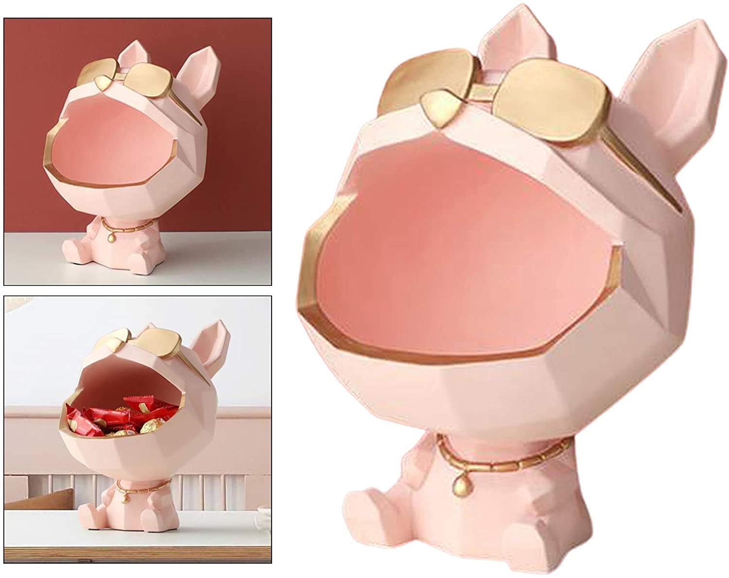 【最終値下げ！】 メニューボード 付き 犬 の 置物 楽天市場】【期間限定 300円OFFクーポン】置物 犬の像の装飾トレイ