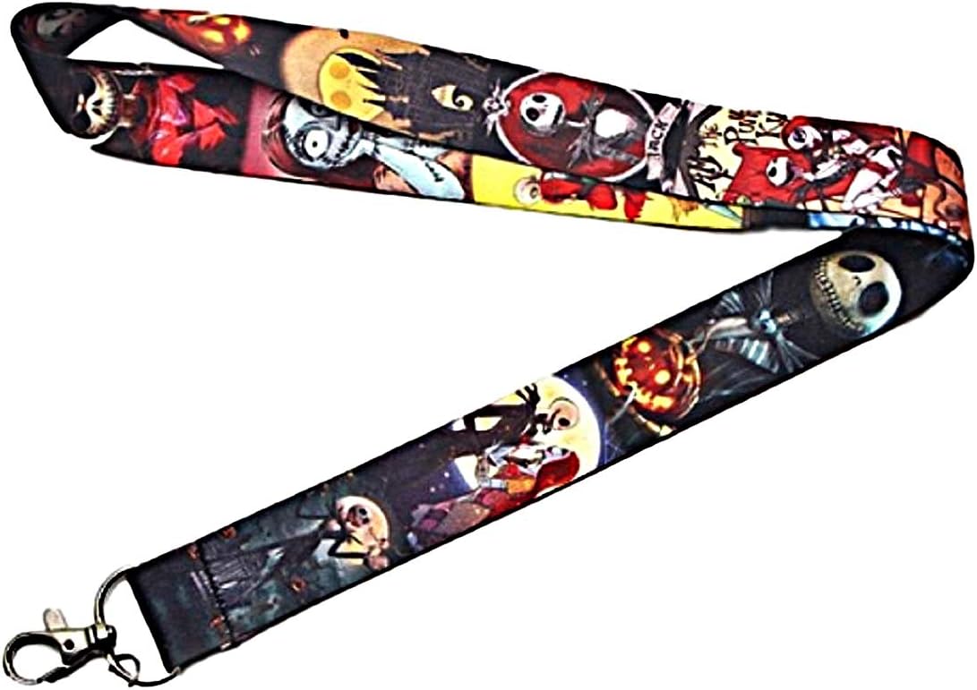 The Nightmare Before Christmas 25th Anniversary ID Lanyard With Jack Skellington Charm - Official Licensed Disney NBC Lanyard