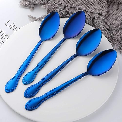 Miniatura 217 de Juego de 12 cucharas de café, mini cucharas de café, cucharas de espresso de acero inoxidable, cucharas pequeñas para postre, té, aperitivo, 4.6