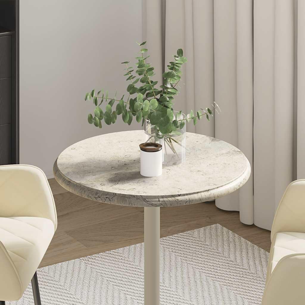 YAFF Elegant Grey Marble Table Top Round 20 Inch Diameter Durable Natural Stone for Indoor Outdoor Use Heat & Scratch Resistant Surface for Dining Room or Outdoor Patio
