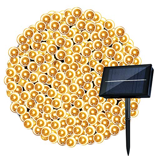 Solar Lichterkette Aussen - 27M 250 LED Wasserdicht Lichterkette Außen Solar Lichterkette 8 Modi Solar Außenlichterkette Deko für Garten, Balkon, Terrasse, Tor, Hof, Hochzeit, Party (Warmweiß) Cover