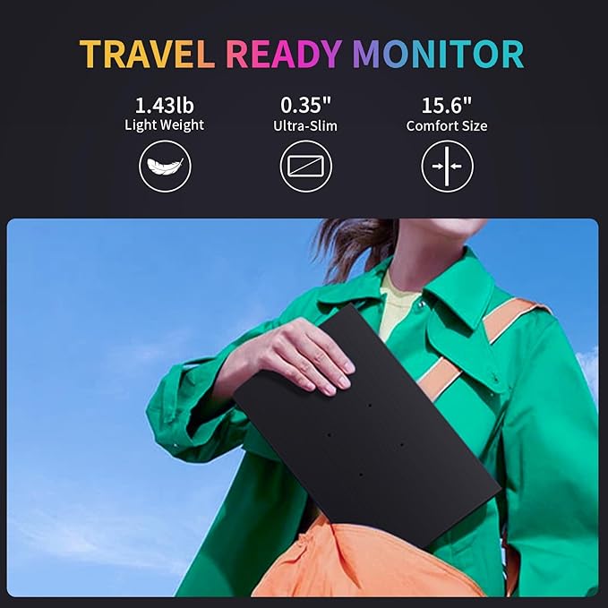 Monitor Portátil 15.6" 4K IPS con USB-C y Altavoces miniatura 6