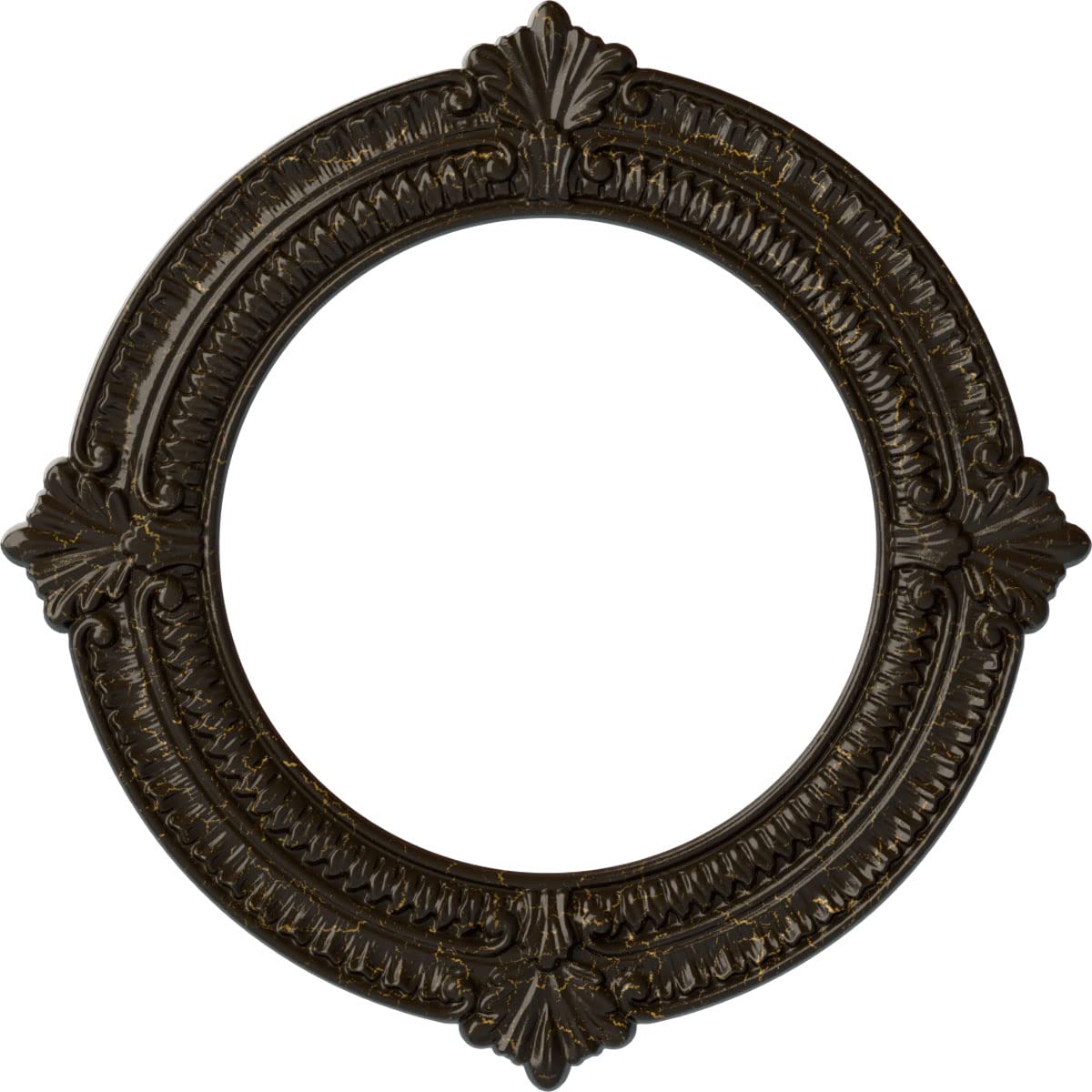 Ekena Millwork CM13BNSHC Ceiling Medallion, Stone Hearth Crackle