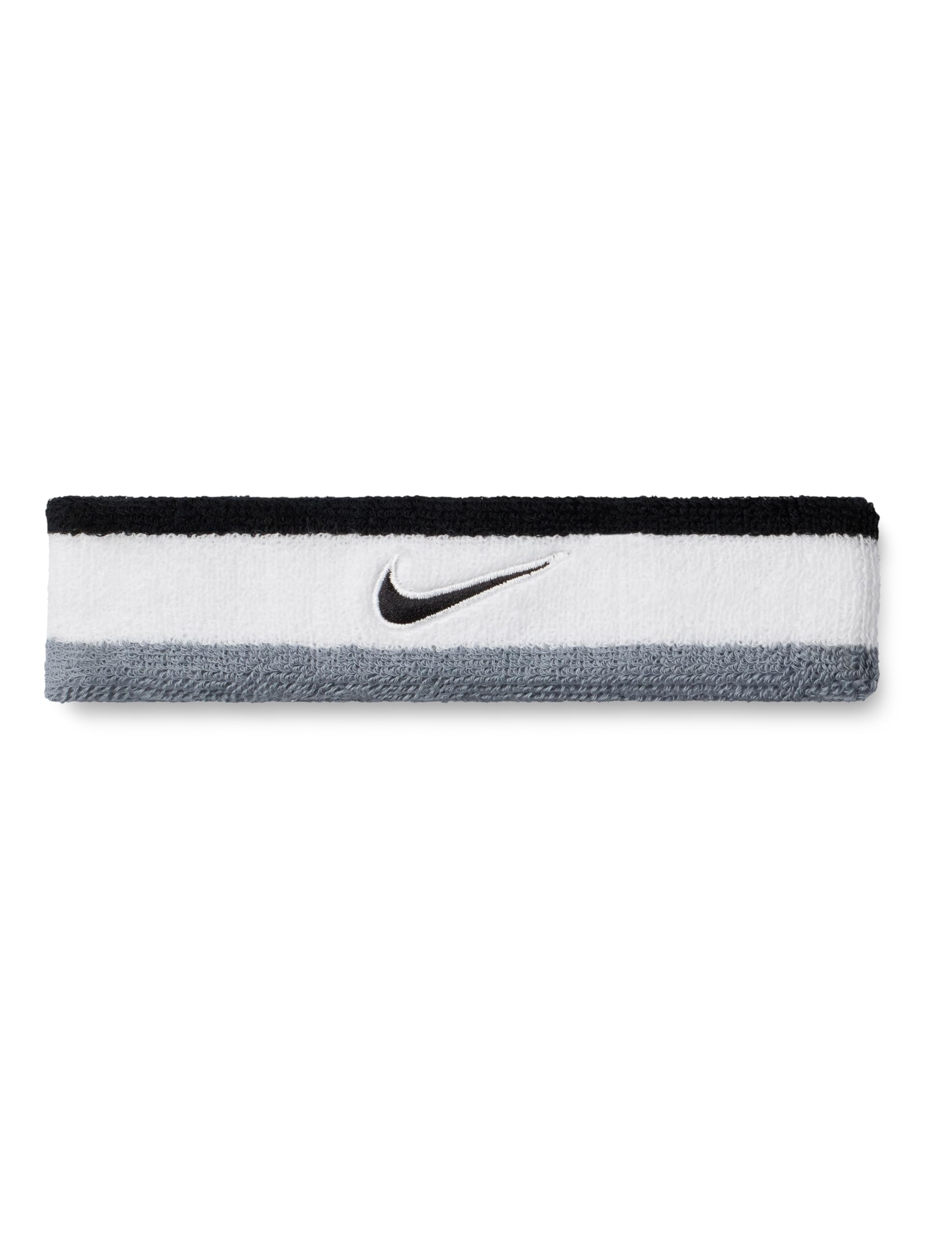 Nike Swoosh Classic Headband Running Fitness Training Sports Hairband, White/Cool Grey/Black, One Size-image-27