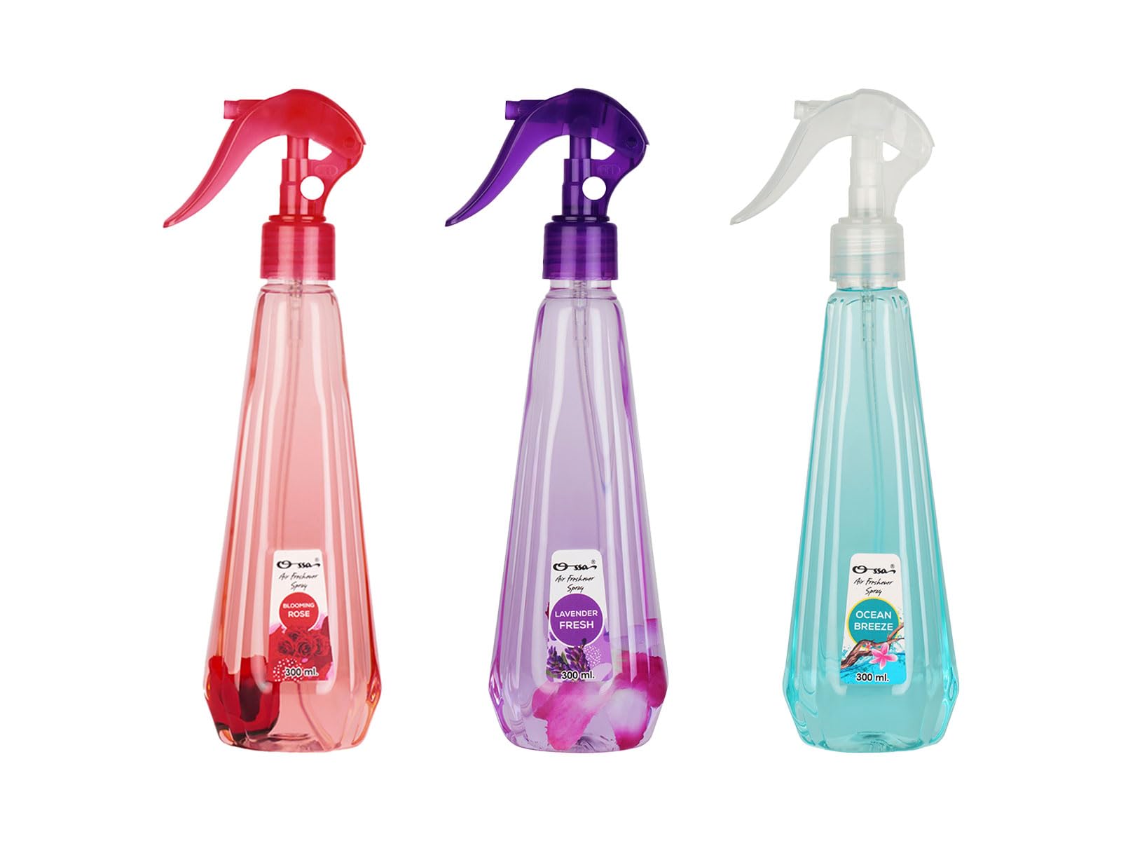 Ossa Blooming Rose, Lavender Fresh, Ocean Breeze Air Freshener Liquid Spray Combo | Long Lasting Fragrance Prefect for Home, Office | Keep Your Space Fresh And Fragrant 300ml Each (Pack of 3)-image-5