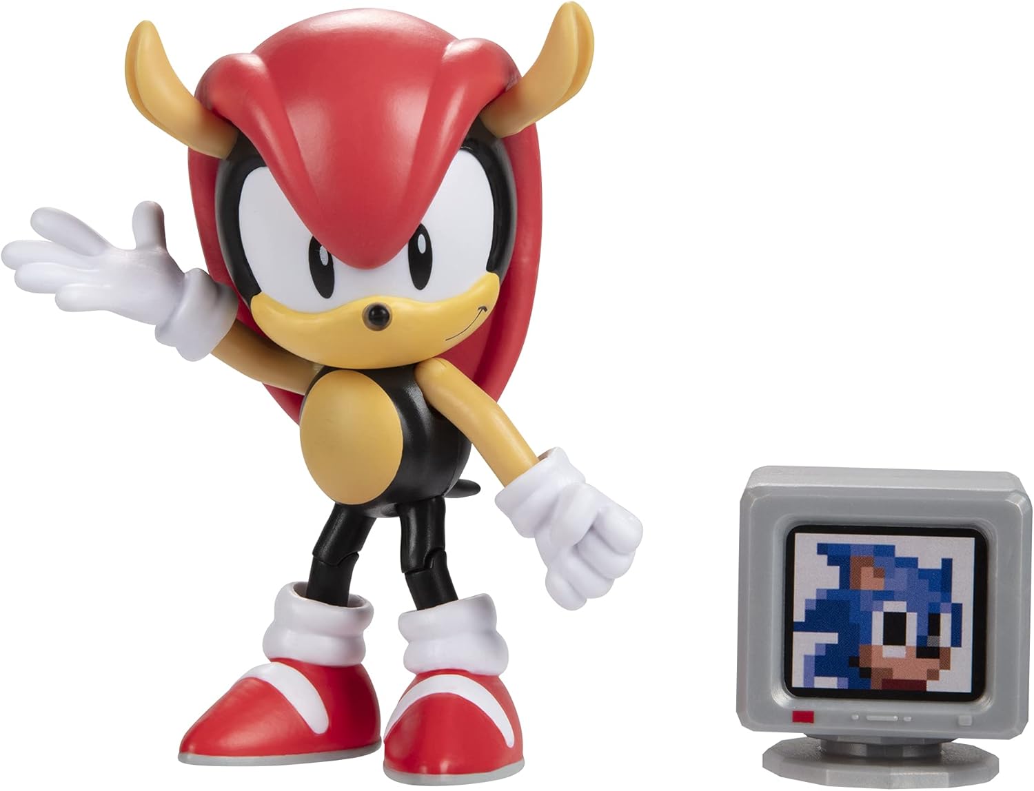 Sonic The Hedgehog 4-Inch Action Figure Classic Mighty with 1 Up Monitor Collectible Toy