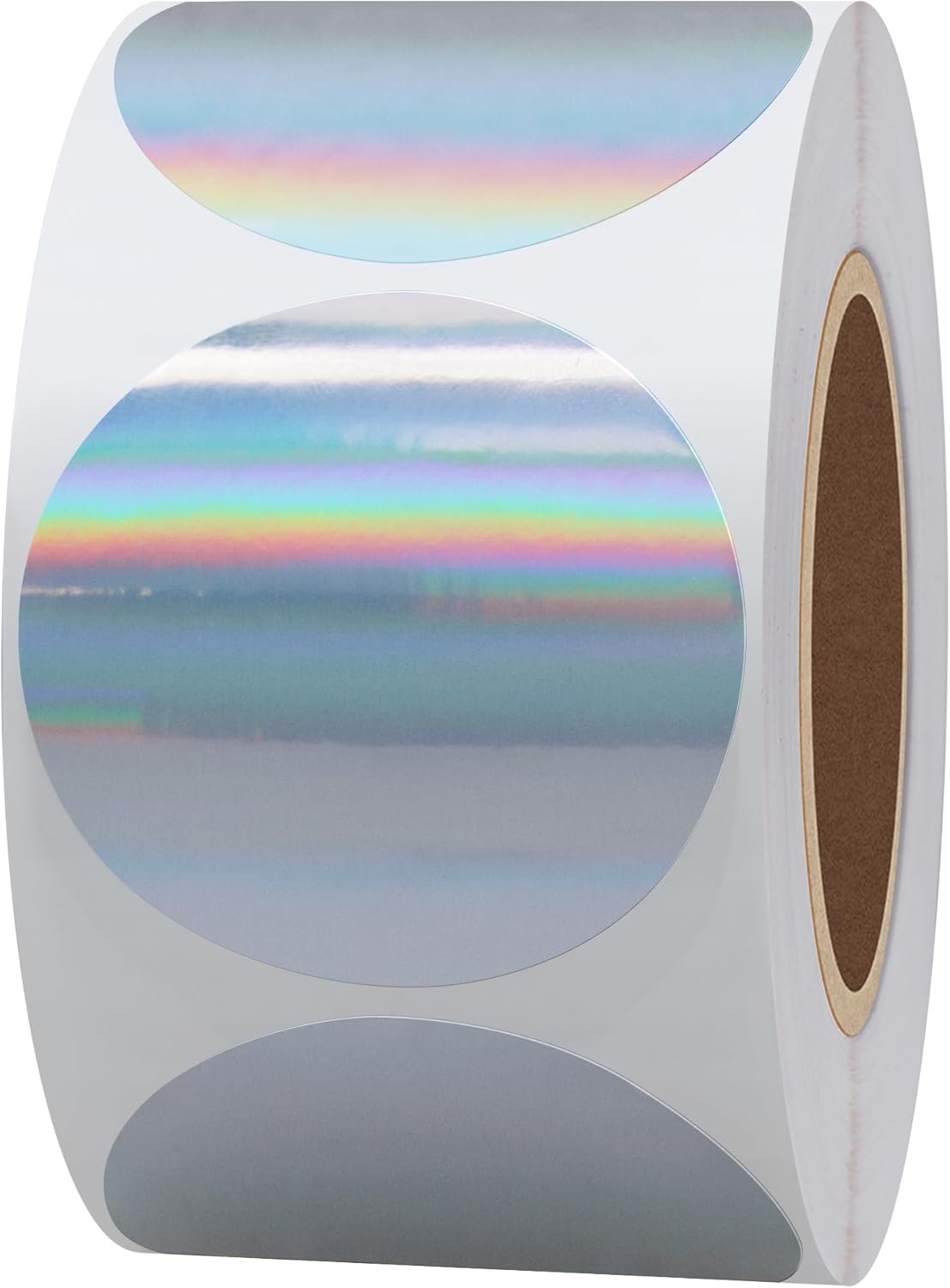 Hybsk 500pcs Holographic Silver Labels Color Coding Dots for Organizing Inventory 1.5" Round Dot Self Adhesive Stickers -DO NOT Support Printing! (1.5 inch)