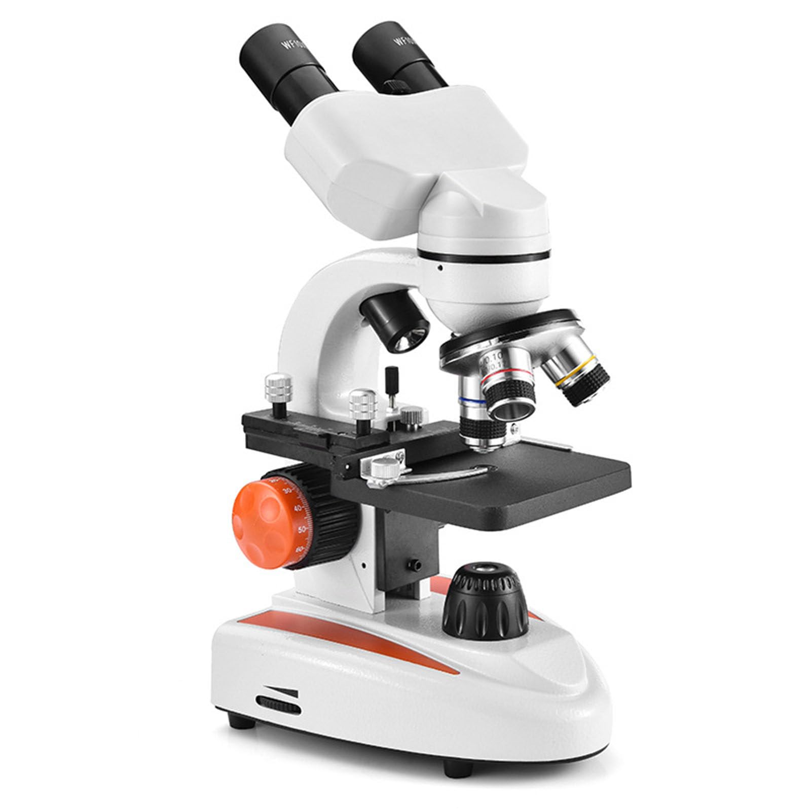 Microscopio de laboratorio de 1200 aumentos, fuente binocular, microscopio óptico estereoscópico ajustable, enseñanza de biología profesional