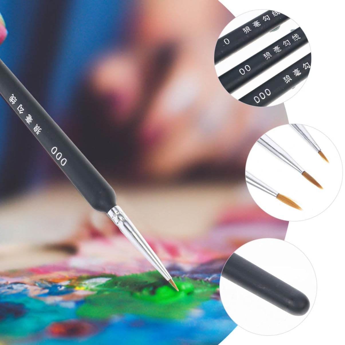 VILLCASE 45piezas Pinceles De Acuarela Portátiles para Artistas Pinceles Profesionales De Material Wolf Hair para Pintura Escolar y Manualidades