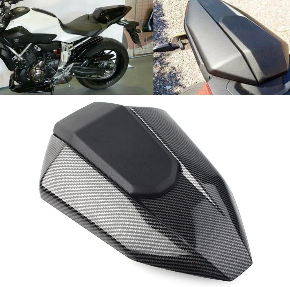 FSFY Motorbike Rear Passenger Pillion Seat Solo Motorbike Cowl Fairing Cover for Yamaha FZ-07 MT-07 2013 2014 2015 2016 2017, Carbon fiber