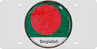 Aluminum Tag Flag of Bangladesh Front License Plate Bangladesh License Plates for Front of Car Gift for New Car Driver Truck Lover 6x12inch
