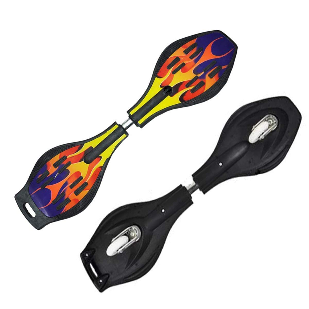 Wave Board ; Skate Board with Carry Bag LED Flash Colorful Lights on Wheels, Variation Color Design (Multicolor) Aluminium uk