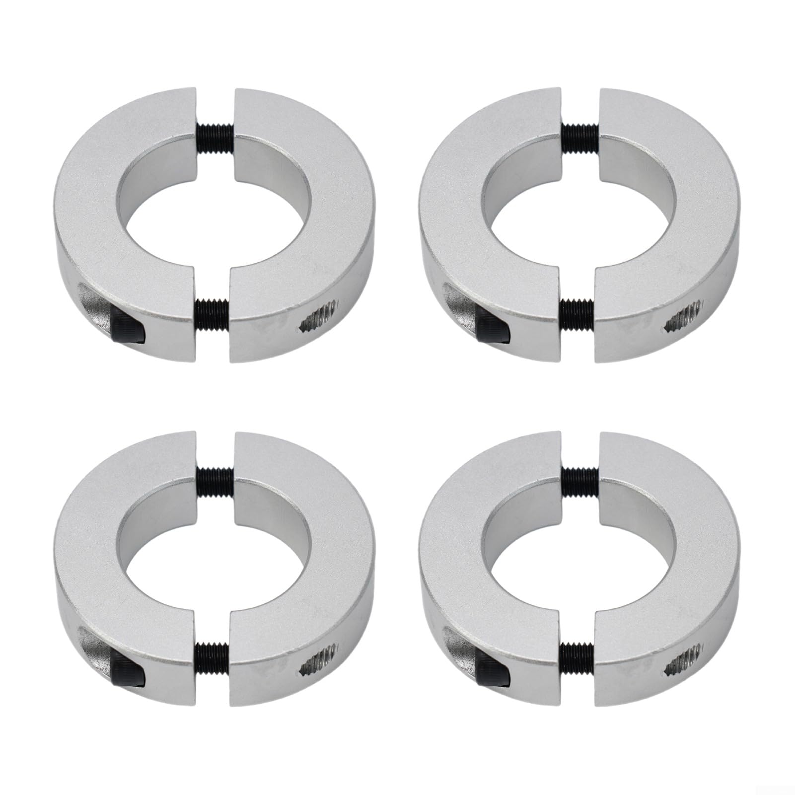 4 collares de abrazadera de eje doble dividido de aleación de aluminio de 45 mm/50 mm/55 mm/60 mm para topes, posición, poleas de sincronización de sujeción, máquinas herramientas