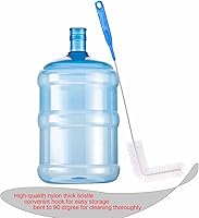 Vista 5 de Cepillo Carboy, 2 piezas de cepillos de nailon de 30 pulgadas y cepillos de acero inoxidable con mango extendido para botellas de agua de 3, 5, 6