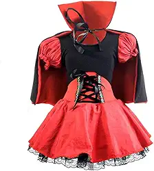 Fantasia Halloween Feminina Vampira Luxo Com Corselet Com Capa
