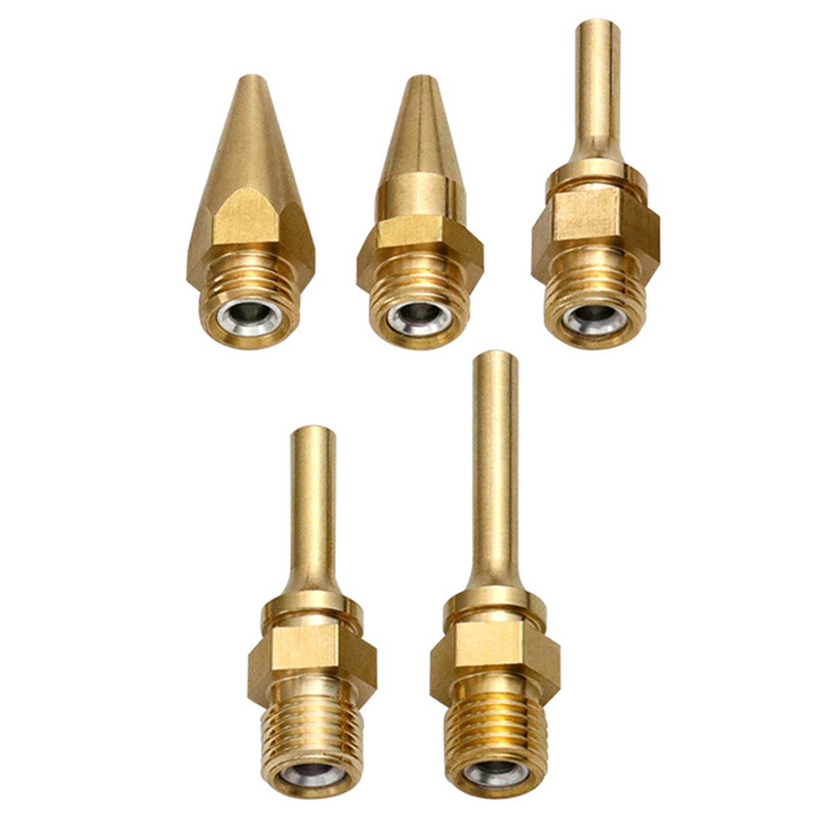 Buxuaaaa 5 Pack Durability Spring Loaded Adhesive Nozzle Anti Leakage Tip For Most Melt For Fine Work Accurate Bonding Tasks Spring Loaded Glues Tips