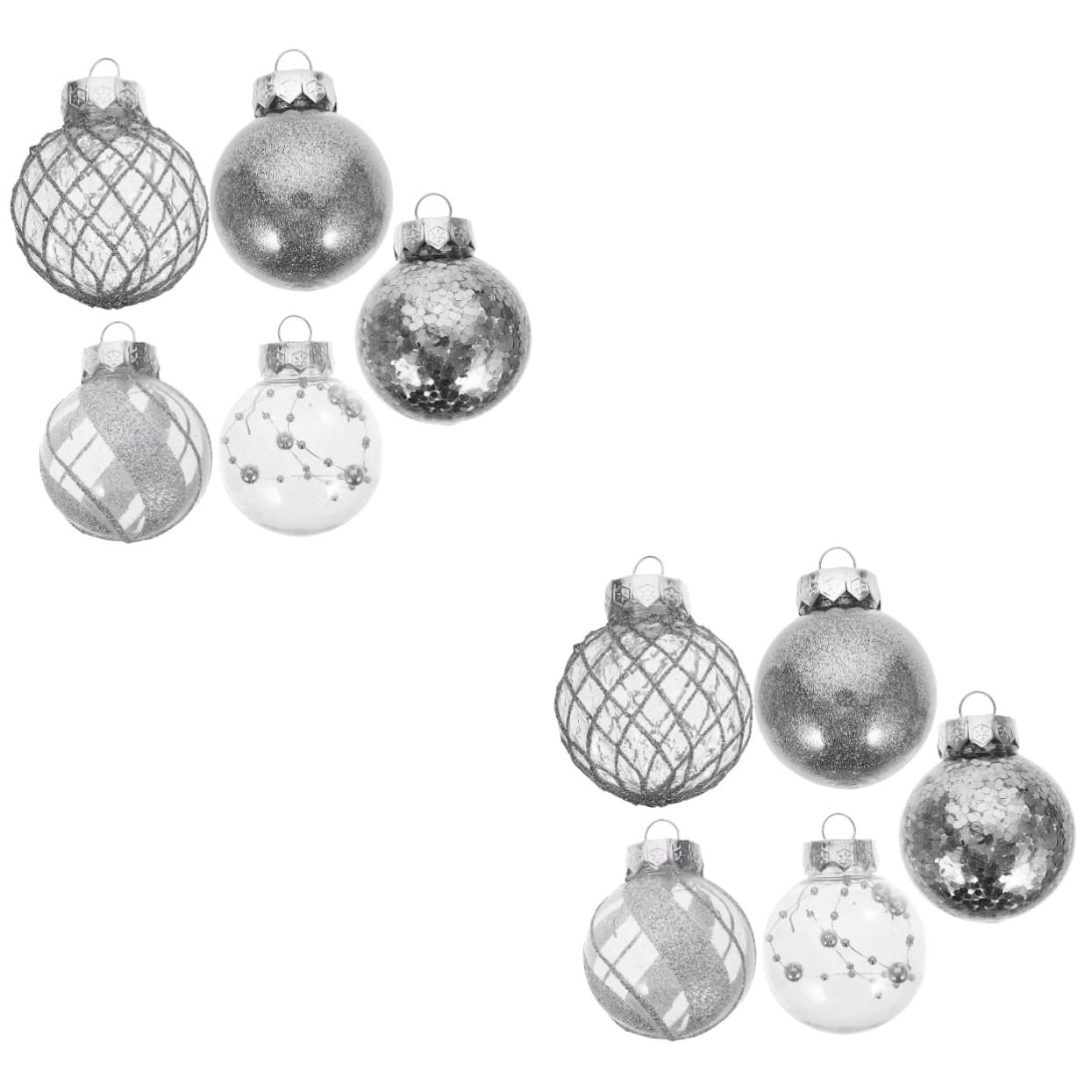 Boules de Noël Cabilock lot de 60 pièces en plastique pour sapin