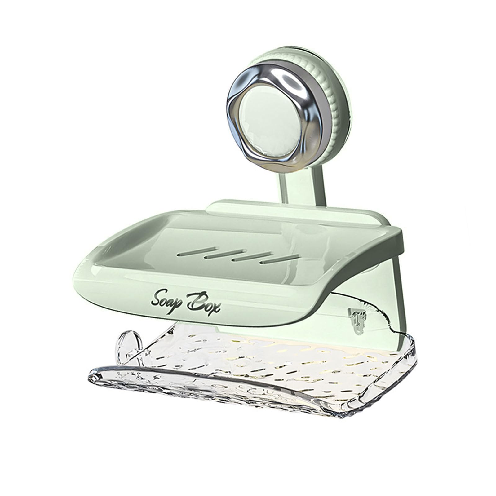 Buxuaaaa NonSlip Soap with Drain Wall Mounted Bathroom Shower Storage Adhesive Space Saving Tray Wall Soap with Drain