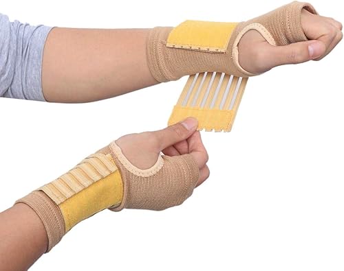 Miniatura 9 de Healifty Muñequera de mano para mujer, juego de 2 muñequeras deportivas con protector de palma, muñequeras para tenis, gimnasio, tendinitis,