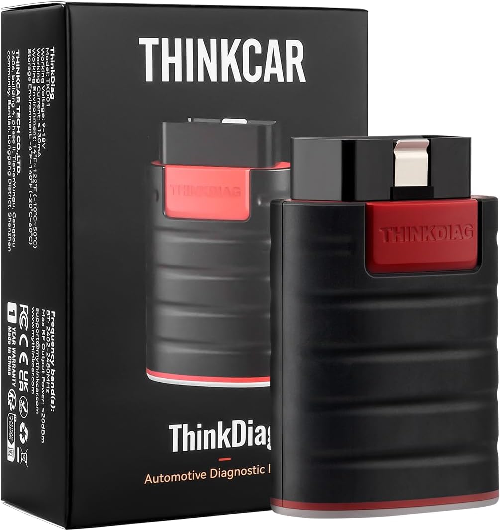 Thinkdiag OBD2 Scanner Bluetooth, All System Bidirectional scan Tool OE Level Diagnostic Tools with ECU Coding,15+ Service Functions All Software 1 Year Free fits for iPhone & Android