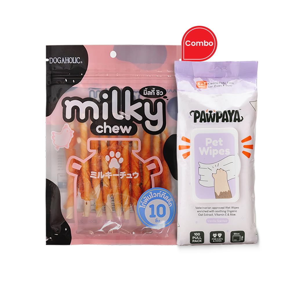 See full amazon price history chart for Pawpaya 5 in 1 Multipurpose 100 Pull Pack Plant-Based Pet Cleaning Wipes and Dogaholic Milky Chew Chicken Stick for Dogs Premium Milk-Flavoured Treat Pawpaya 5 in 1 Multipurpose 100 Pull Pack Plant-Based Pet Cleaning Wipes and Dogaholic Milky Chew Chicken Stick for Dogs Premium Milk-Flavoured Treat (B0BYD4R7N7) Amazon Price History, Amazon Price Tracker