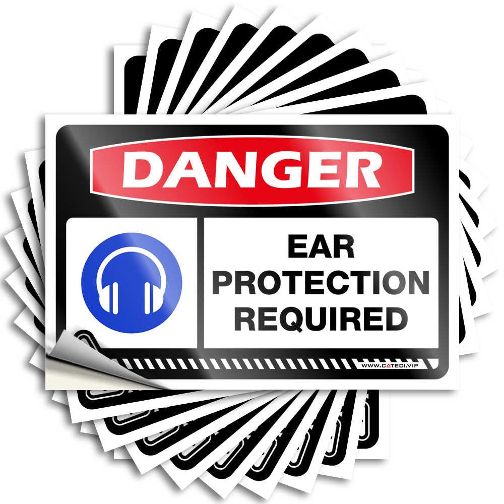 New Soft Area Tattoo | Danger Ear Protection Required Golden for Cruise Decor(12X18CM)