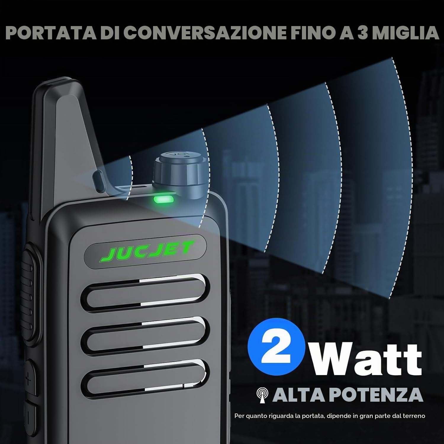 T20 Walkie Talkie PMR446 Ricaricabili con VOX, 4 Pezzi | 16 canali, uso senza licenza, ricaricabili, VOX vivavoce, clip da cintura, hotel, ristoranti, gruppi, piccoli team