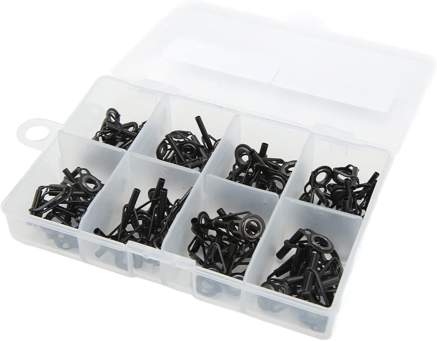 LIANGLIDE Fishg 釣り竿交換チップ 15&times;8&times;3 80個 セラミックとステンレススチール 釣り竿パーツチップガイドキッ