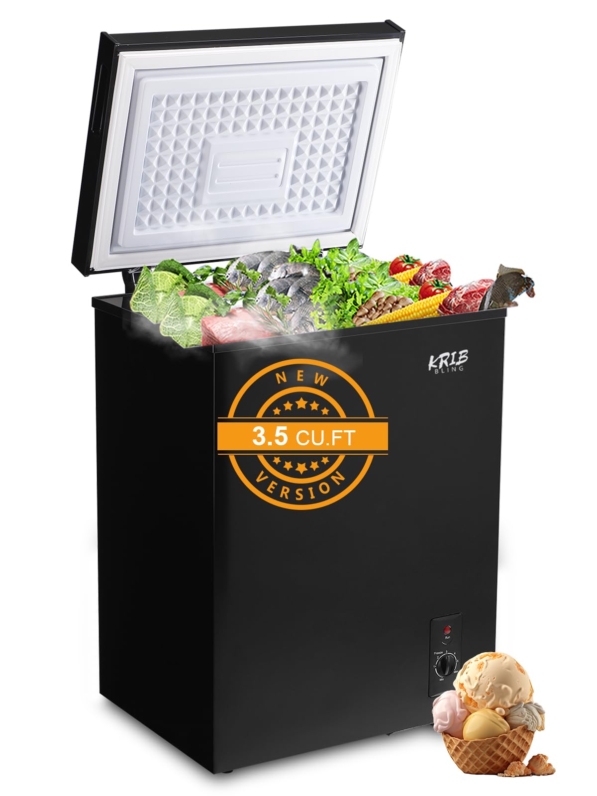 KRIB BLING 3.5 Cu Ft Chest Freezer