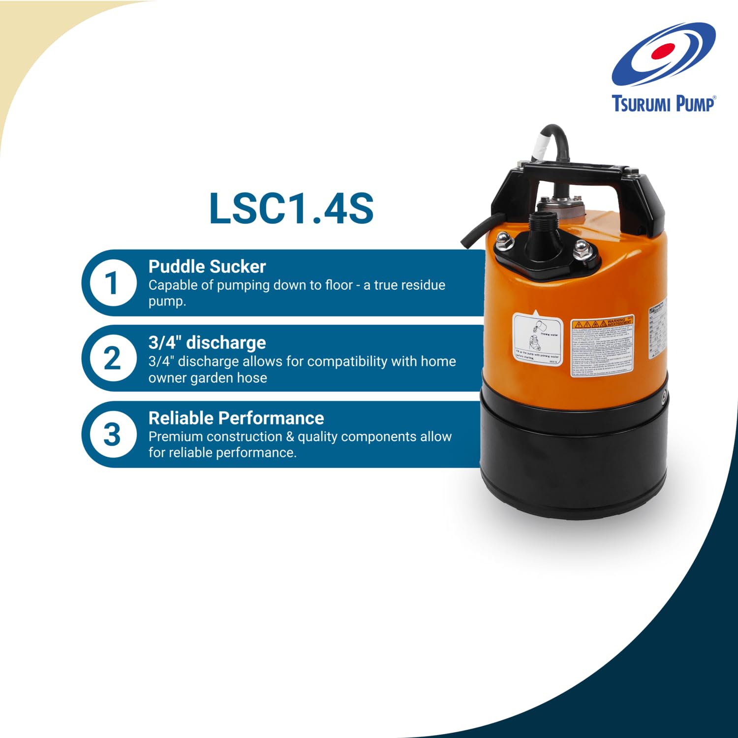 散水・水栓・水周り Tsurumi Submersible Pump LSR2.4S-51 New- Tsurumi Pump LSC1.4S - Industrial Submersible Pumps - Amazon.com