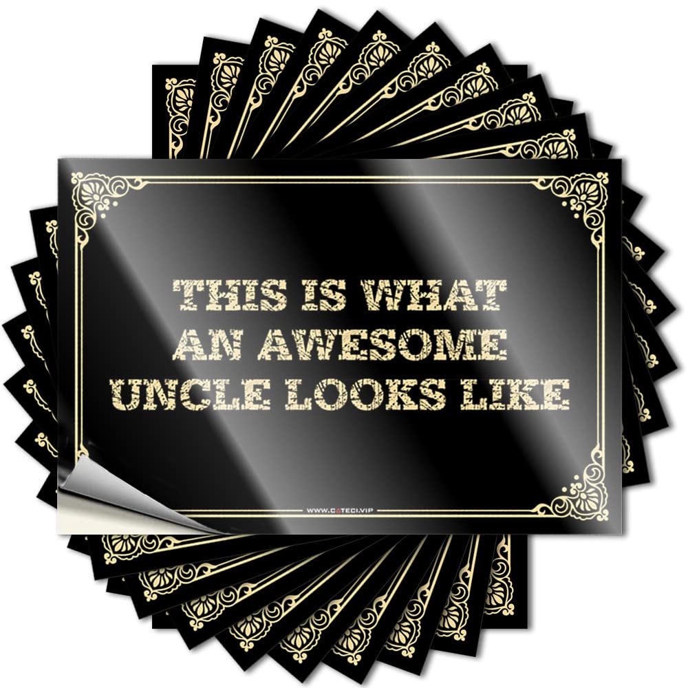 This is What an Awesome Uncle Looks Like Stuff for Room Fuzzy - Tattoos Window Waterproof Decal(12X18CM)