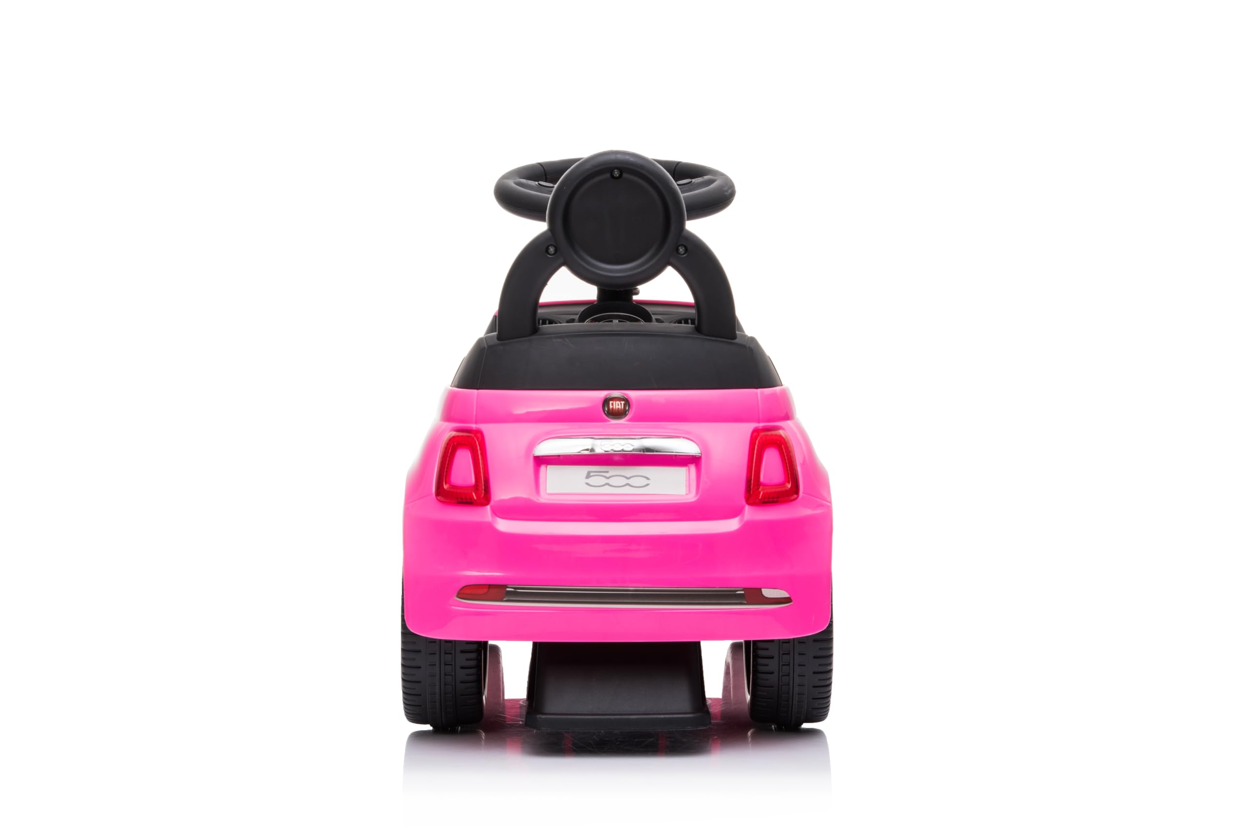 TOYSCAR Auto a Spinta Macchinina Fiat 500 Primi Passi Cavalcabile Per Bambini da 12 a 36 Mesi Con suoni e Sistema Antiribaltamento Vano Portaoggetti e Schienale per Imparare a Camminare (Rosa)