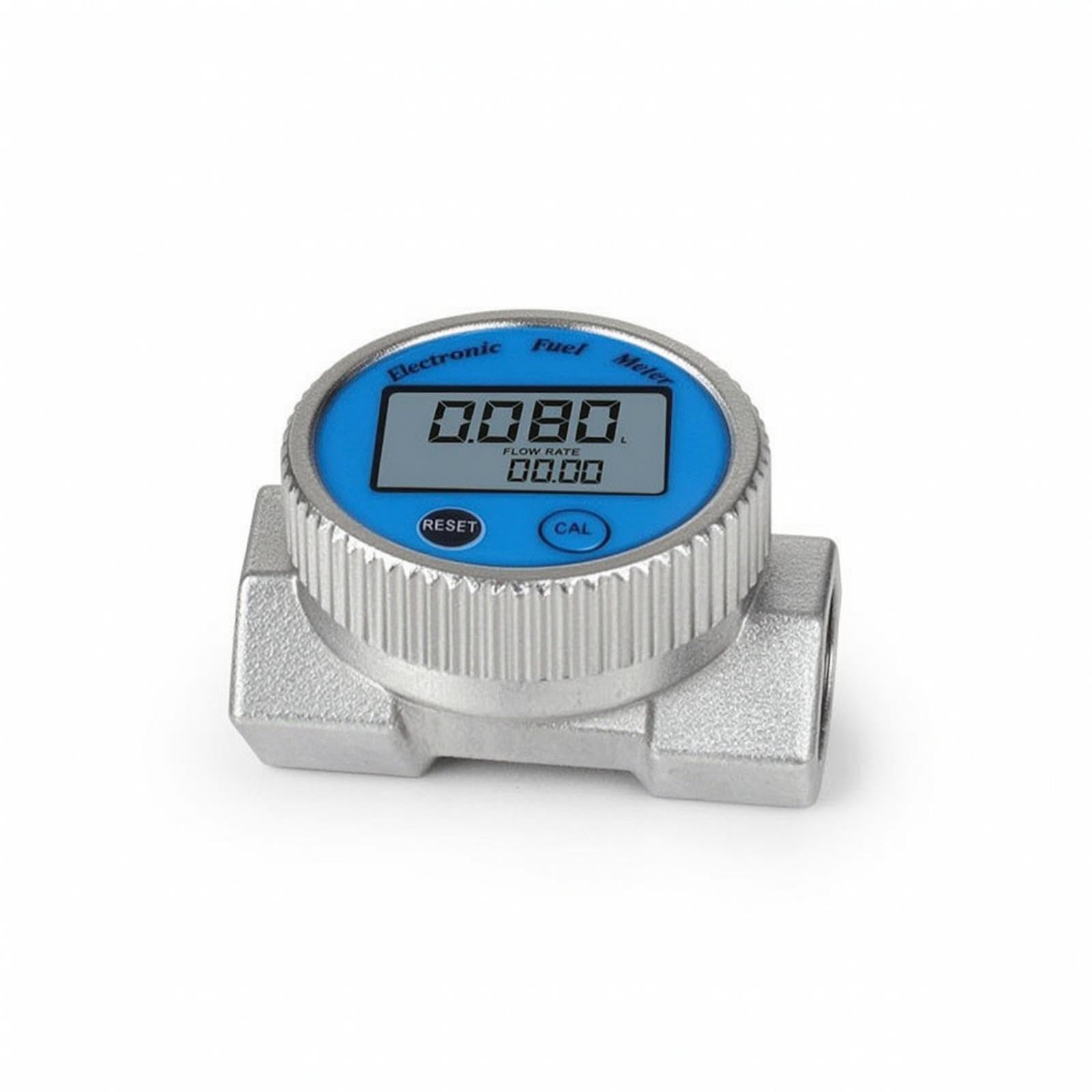 Digital Impeller Volume Meter Waterproof Volume Meter with Digital Screen Display Threaded Water Transfer, Propellant Handling, Workshop 075 Inch Al Alloy-picture-20
