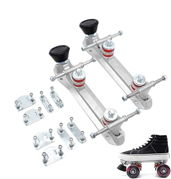 Roller Skate Base Plate, Roller Skate Attachment for Shoes, 4 Wheel Double Row Plate Skate Base Bottom, Aluminum Alloy Roller Road Drift Skate Plate for New Year, Valentines Day