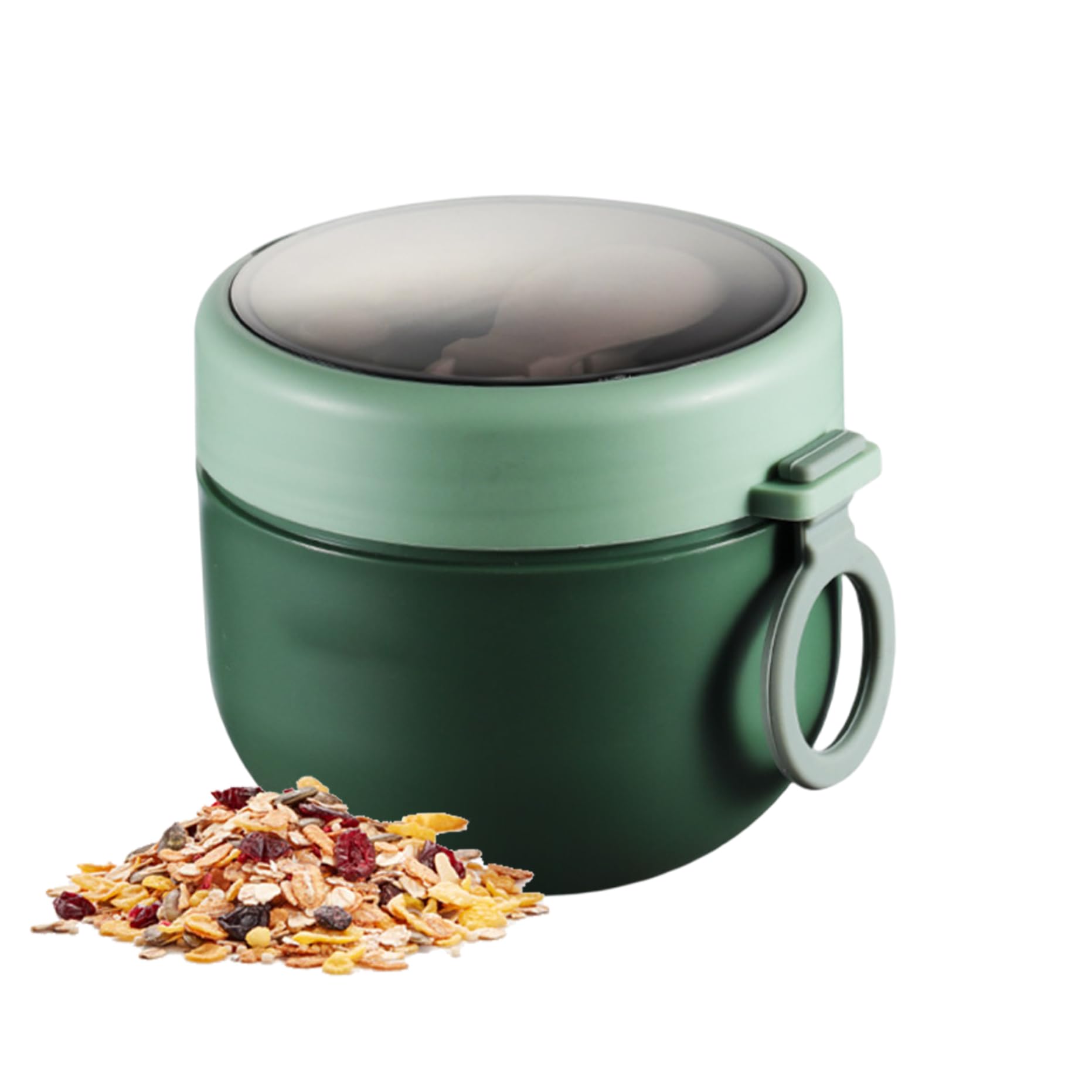 Bonalake Insulated Soup Container Wide Mouth Insulated Food Jar Leak Proof Hot and Cold Soup Bowl Oat Container for Kid Adult 600ML Green Oats Containers Overnight Oats Jars
