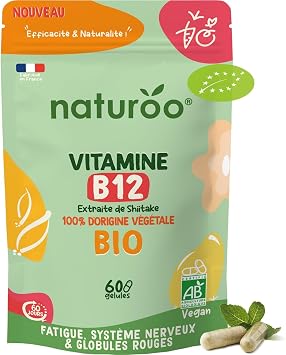 Naturoo Nutrition Vitamine B12 Bio - 60 Capsules Végétales (2 Mois)