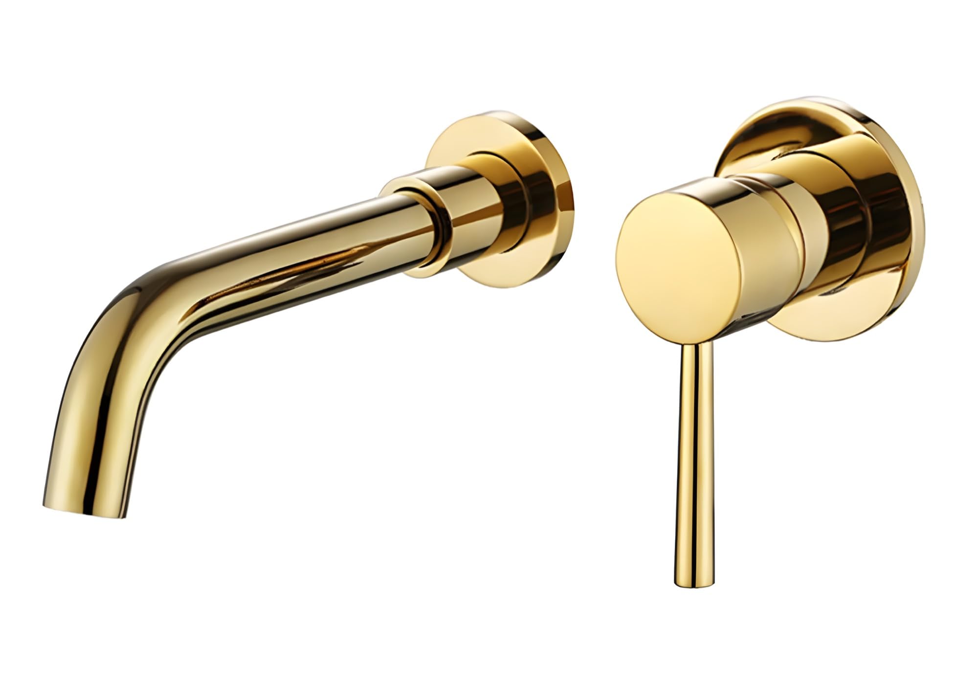 24x7 eMall SS Gold Wall Mixer Hot and Cold Basin Tap Faucet Basin Mixer Wall Mounted Mixer with Concealed Parts, for Bathroom Wash Basin -19.5cm-image-26